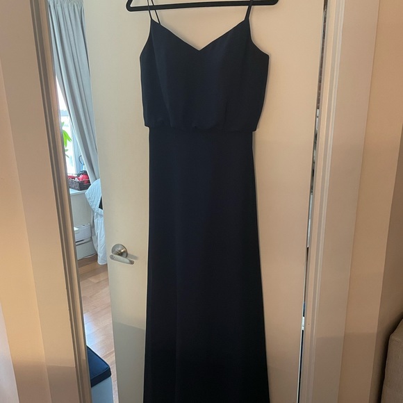 Bill Levkoff Style 1266 Navy Blue Bridesmaid’s Dress - Picture 2 of 4